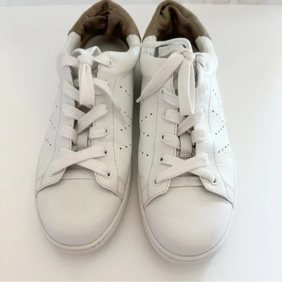 Vince Varin Leather Low-Top Sneaker in White Woodsmoke 9/39 - Picture 4 of 10